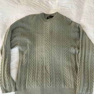 Sage Green Cable Knit Sweater